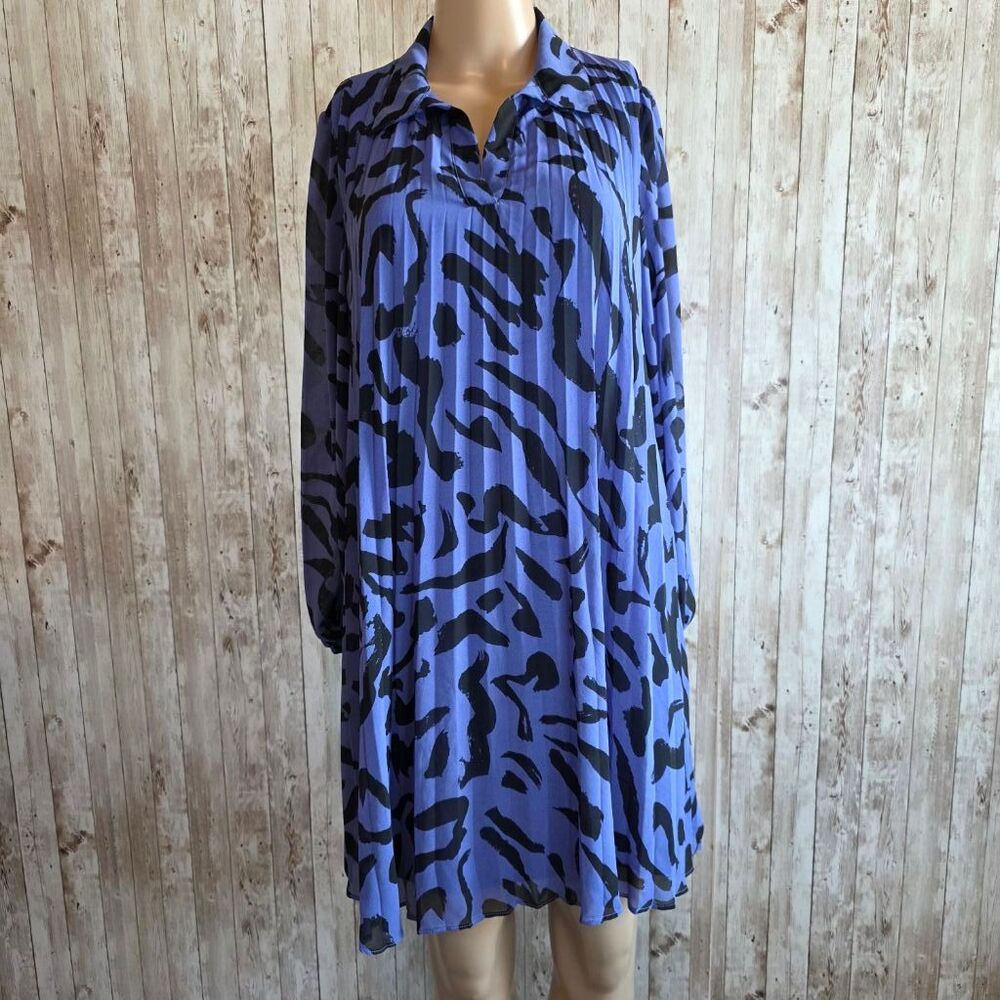 Nine West Purple Animal Print Dress Size S